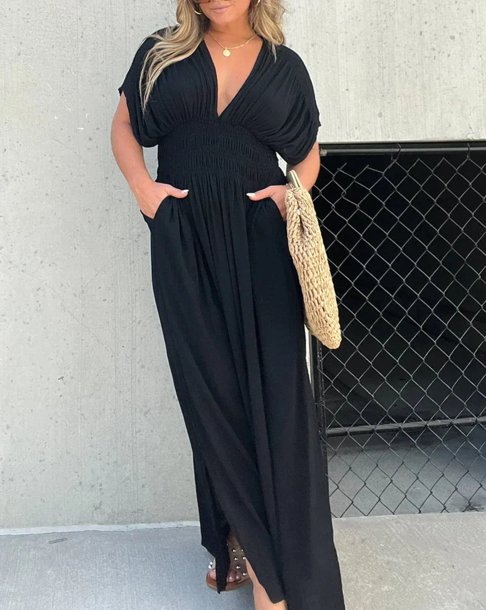Desert Drift - Elegant Maxi Dress