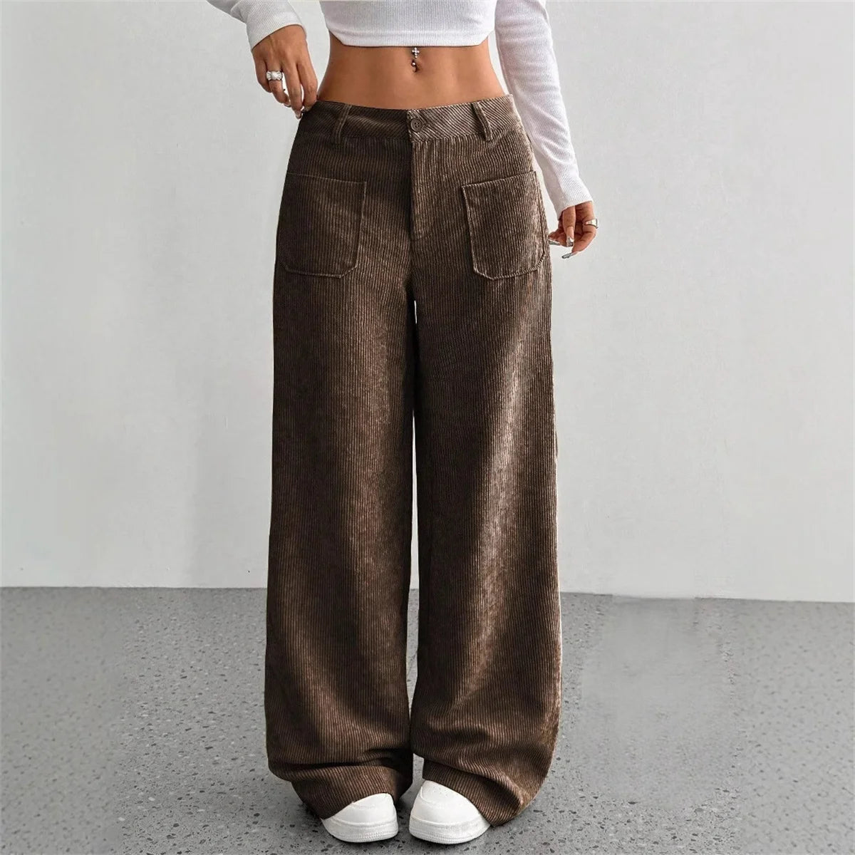 Boulia -Corduroy Wide Leg Pants