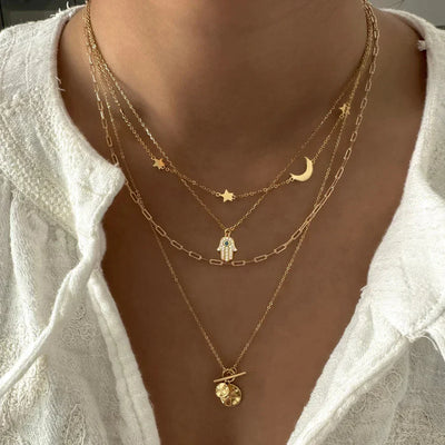 Moonlight-Pendant Necklace Set