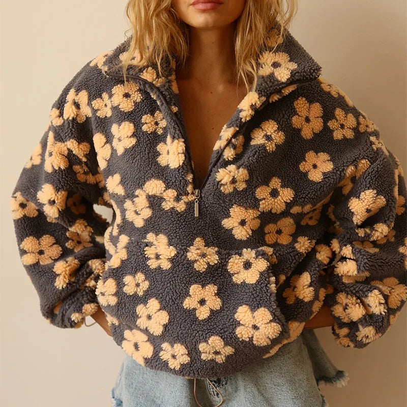 Merino - Warm Floral Printed Fleece