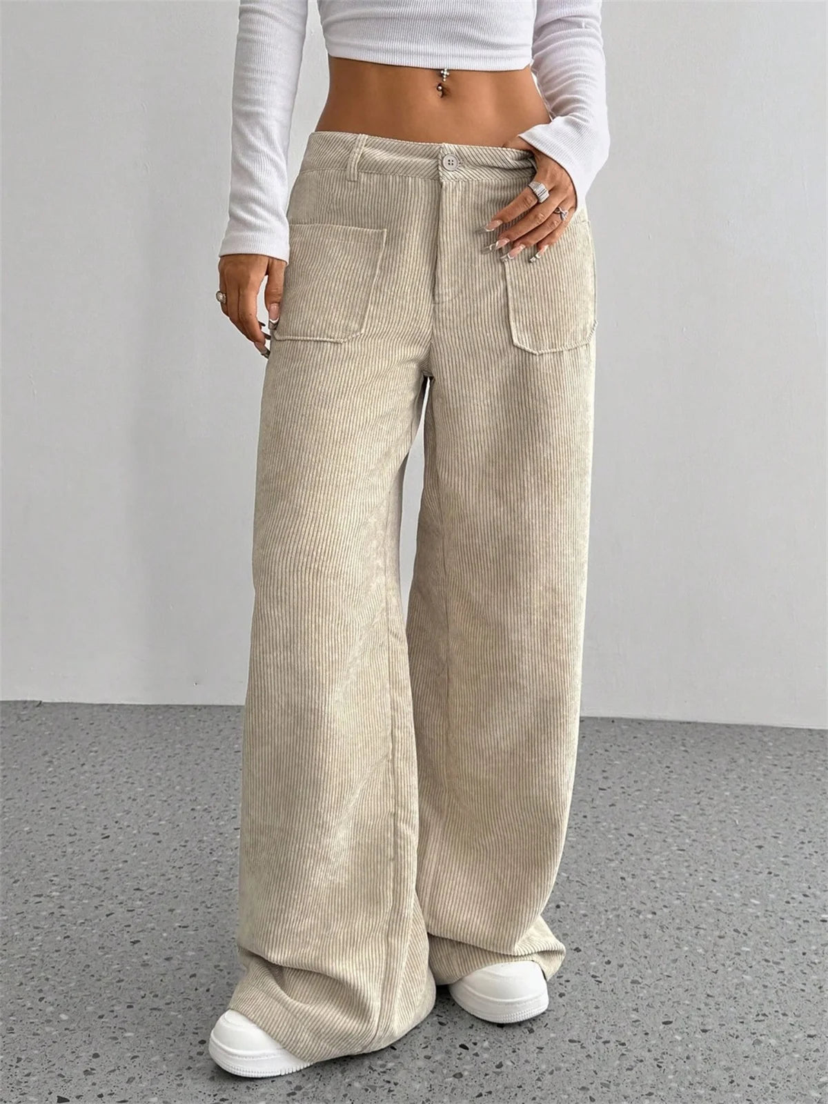 Boulia -Corduroy Wide Leg Pants