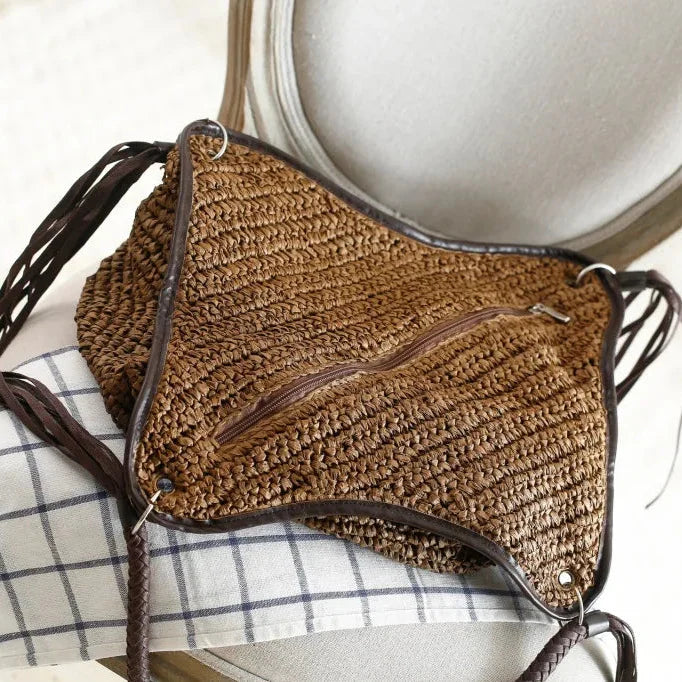 Cocoa Sand- Straw Bag