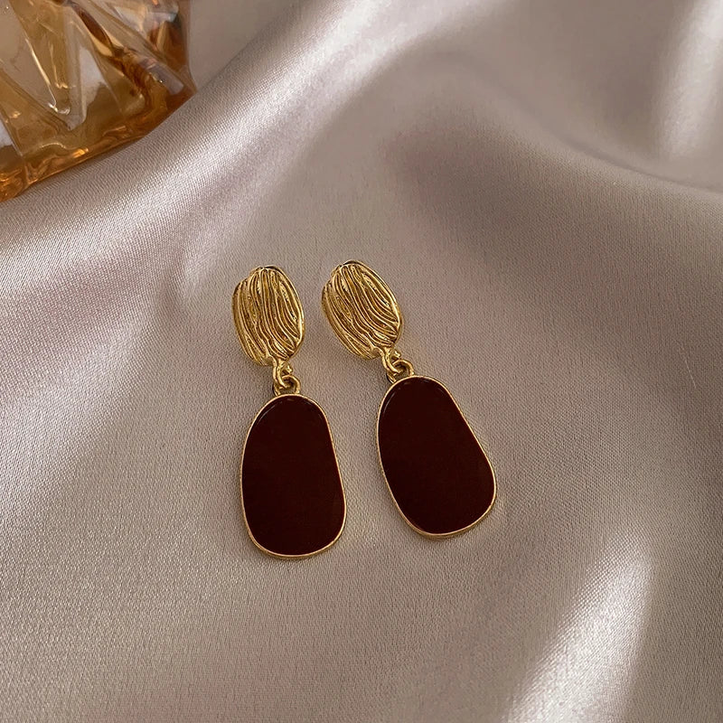 Majesty- Vintage Drip Oil  Earrings