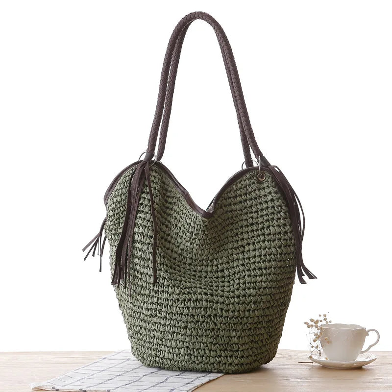 Cocoa Sand- Straw Bag