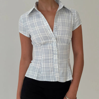 Maria- Plaid Button Down Shirt