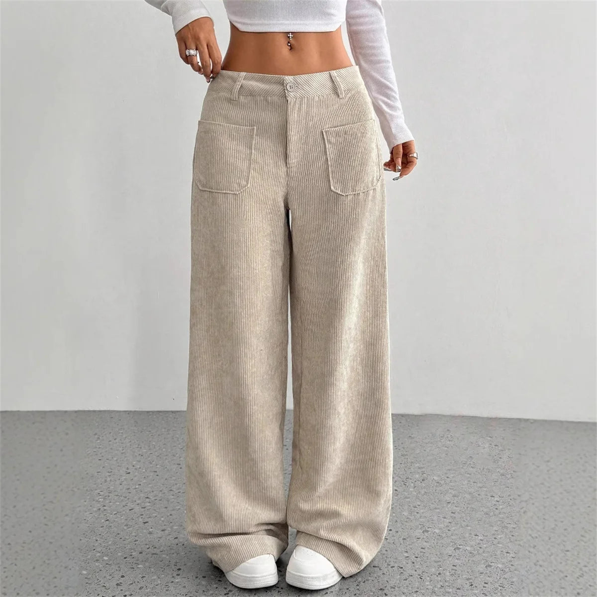 Boulia -Corduroy Wide Leg Pants