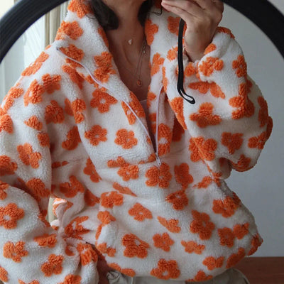 Merino - Warm Floral Printed Fleece