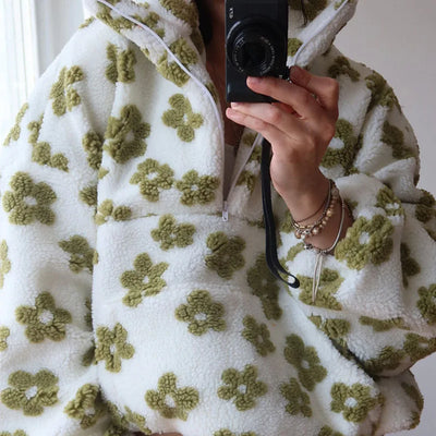 Merino - Warm Floral Printed Fleece