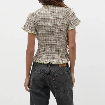 Nuusaa- Shirred Crop Top