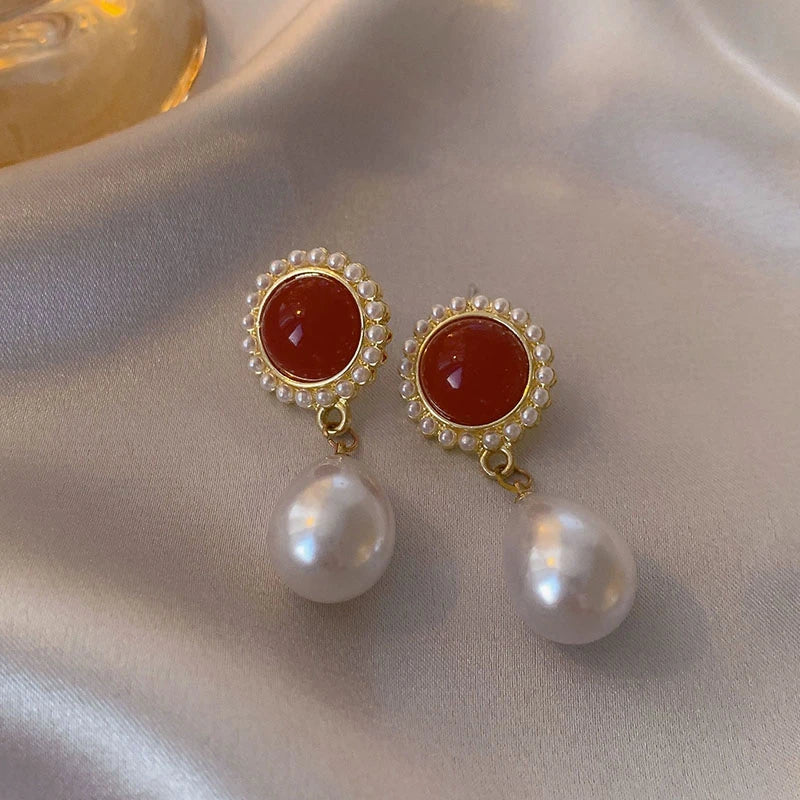 Majesty- Vintage Drip Oil  Earrings