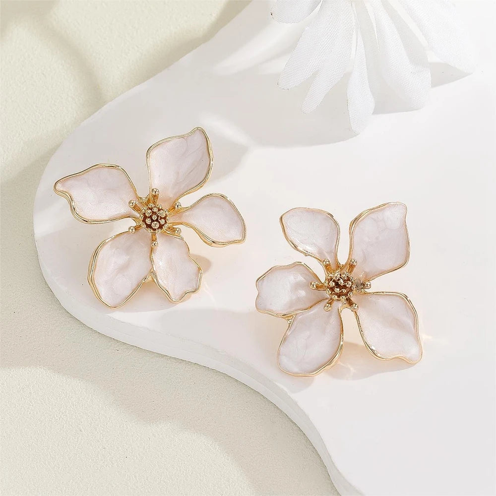 SPRING FLOWER-Drip Oil Flower Earrings