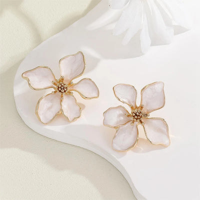 SPRING FLOWER-Drip Oil Flower Earrings