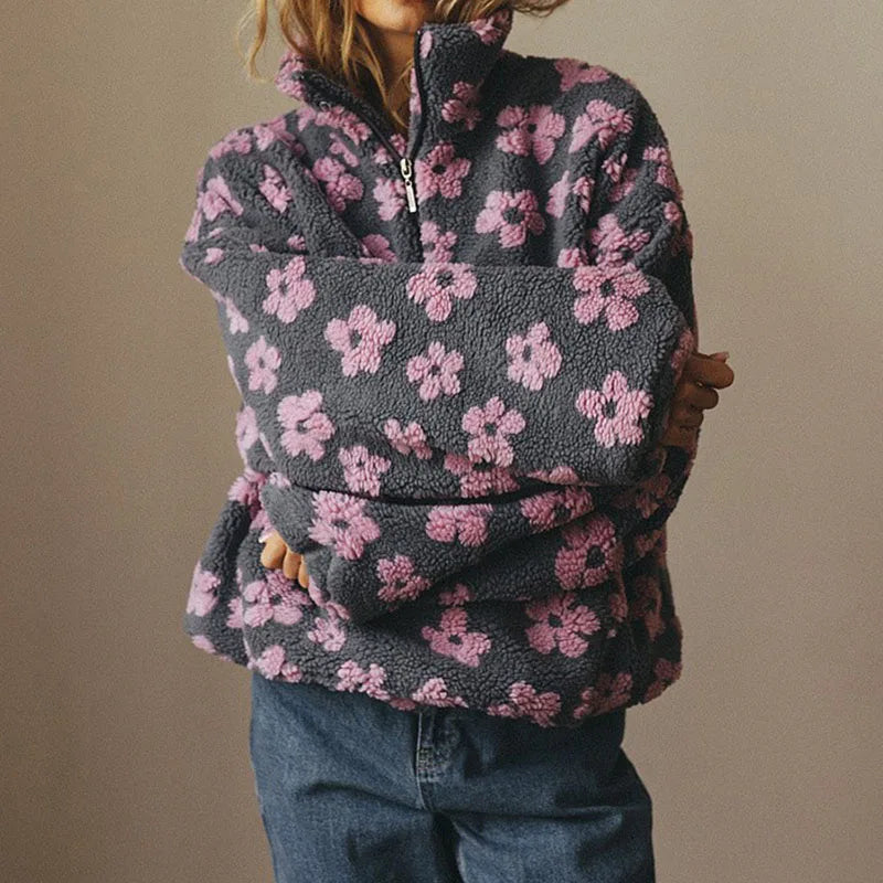 Merino - Warm Floral Printed Fleece