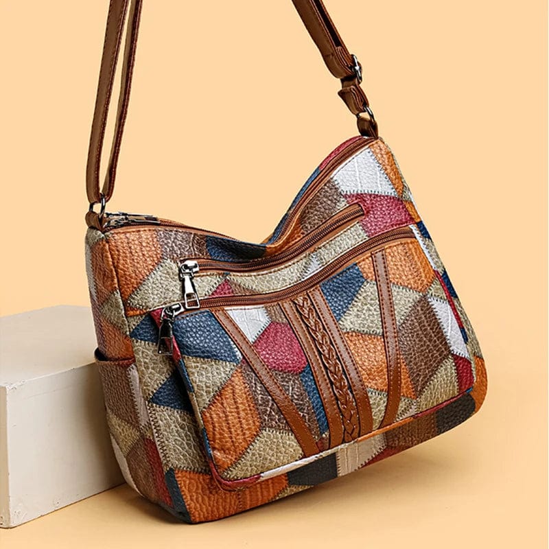 Opal- Mosaic Leather Handbag