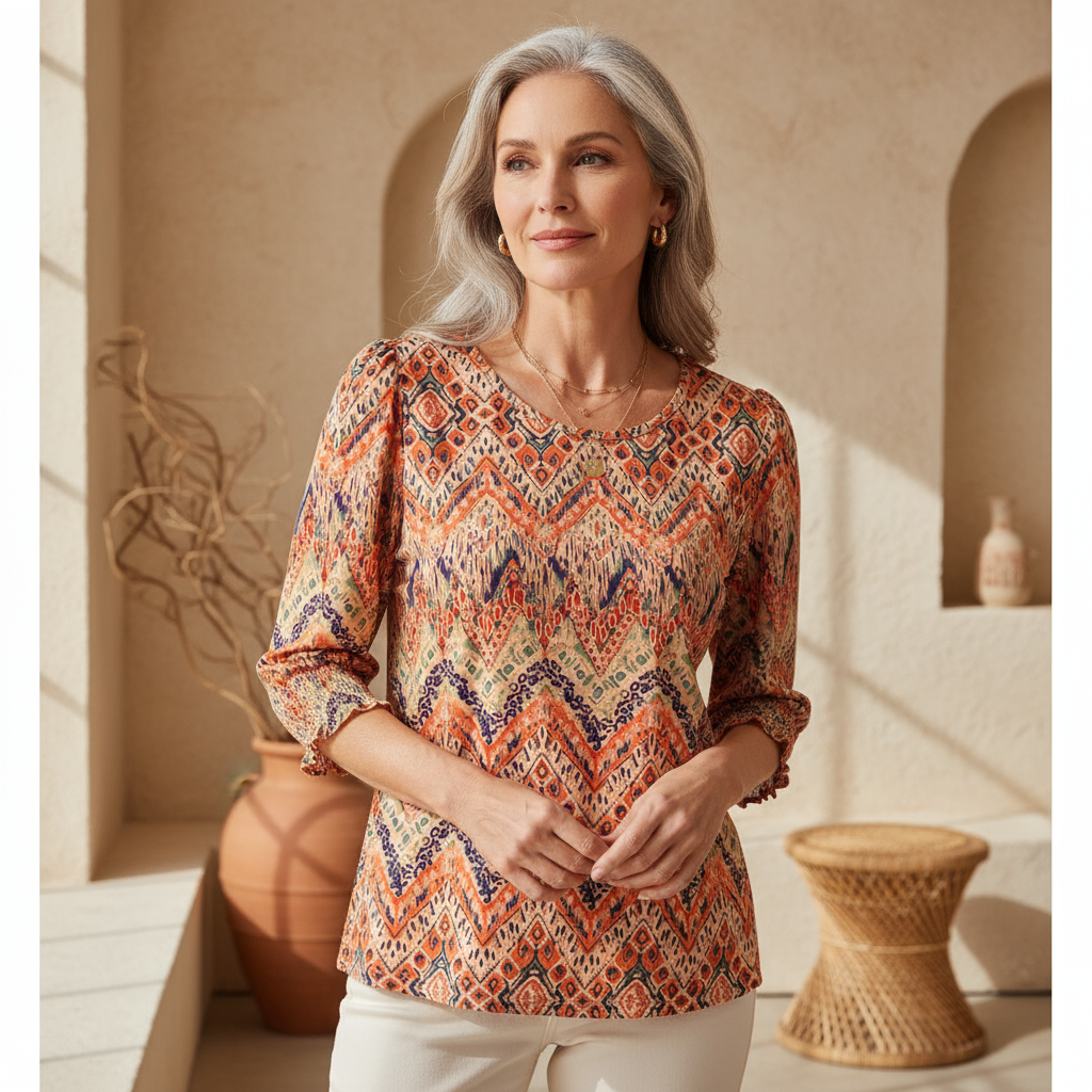 Boronia - Printed Charm Top