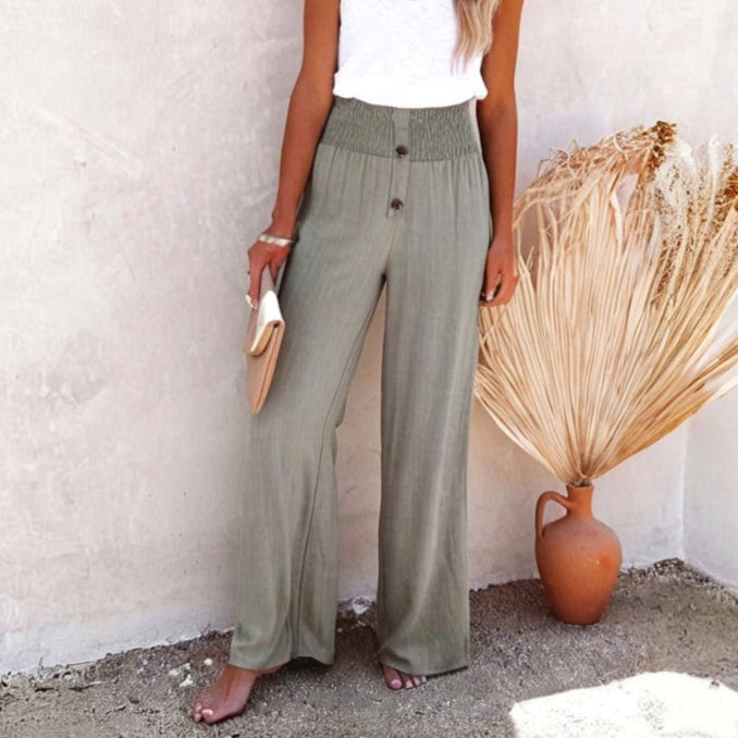 Coolabah- Relaxed High-Waist Pants