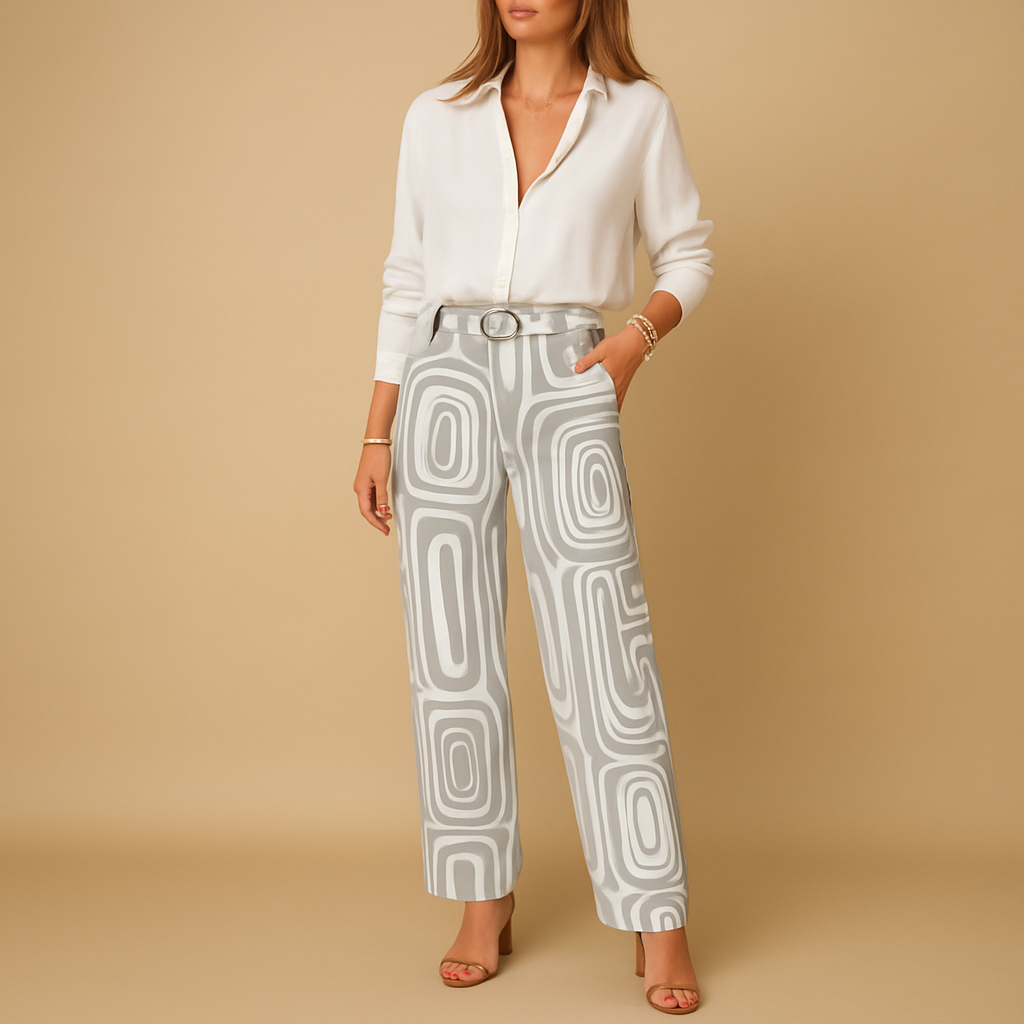 Bondi-Long-Sleeve Blouse and Pants Set