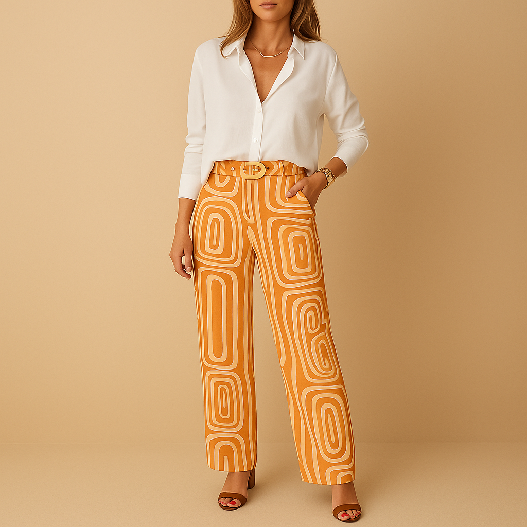 Bondi-Long-Sleeve Blouse and Pants Set