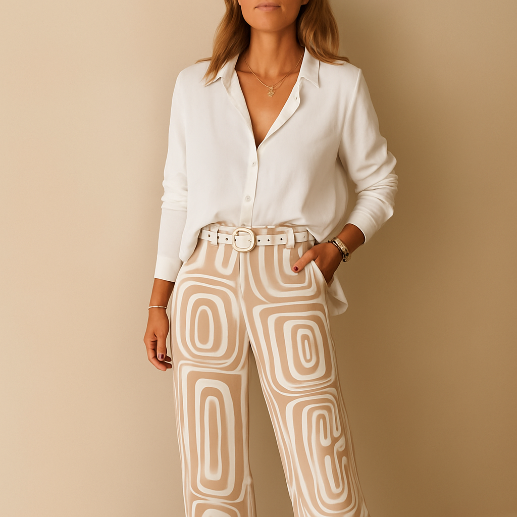 Bondi-Long-Sleeve Blouse and Pants Set