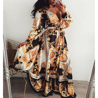 Golden - Boho Printed Dress