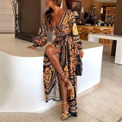 Golden - Boho Printed Dress